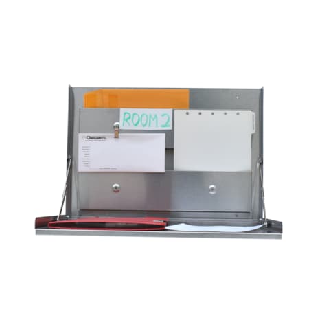 Omnimed Wall Mounted Folding Desks with Built-in Storage (Stainless Steel) 291503